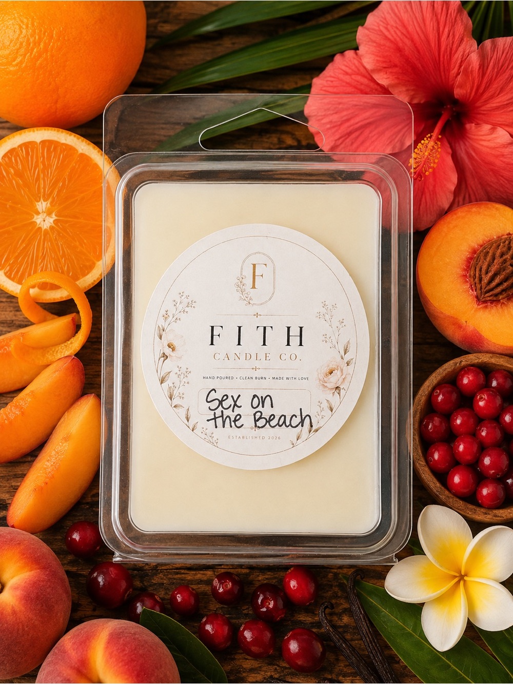 Sex on the beach 100% Organic Soy Artisan wax melts 5 for $25!!!!